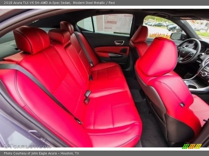 Modern Steel Metallic / Red 2018 Acura TLX V6 SH-AWD A-Spec Sedan