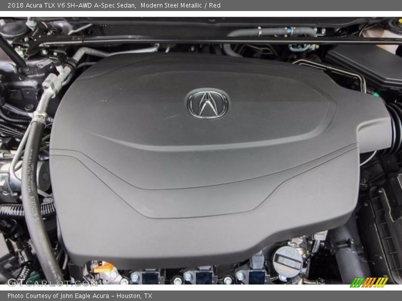 Modern Steel Metallic / Red 2018 Acura TLX V6 SH-AWD A-Spec Sedan