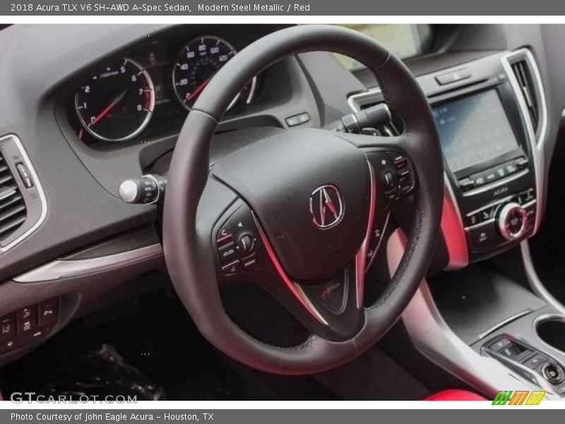 Modern Steel Metallic / Red 2018 Acura TLX V6 SH-AWD A-Spec Sedan