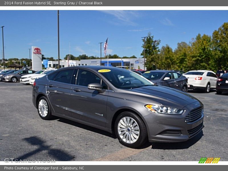 Sterling Gray / Charcoal Black 2014 Ford Fusion Hybrid SE