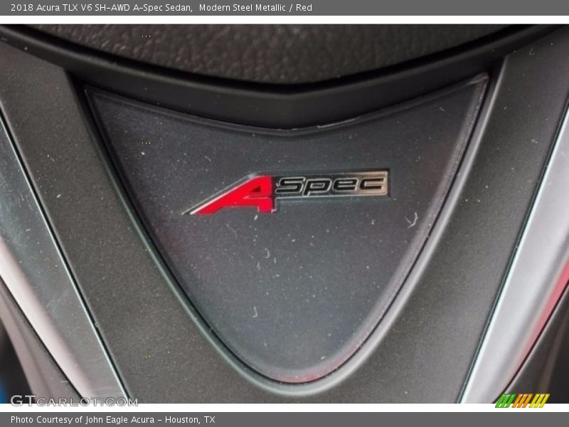Modern Steel Metallic / Red 2018 Acura TLX V6 SH-AWD A-Spec Sedan