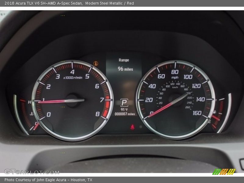 Modern Steel Metallic / Red 2018 Acura TLX V6 SH-AWD A-Spec Sedan