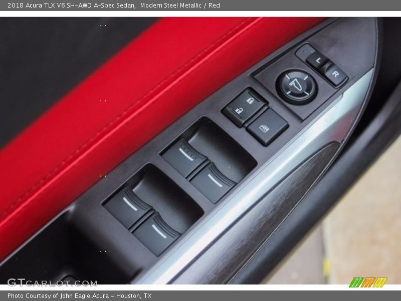 Modern Steel Metallic / Red 2018 Acura TLX V6 SH-AWD A-Spec Sedan