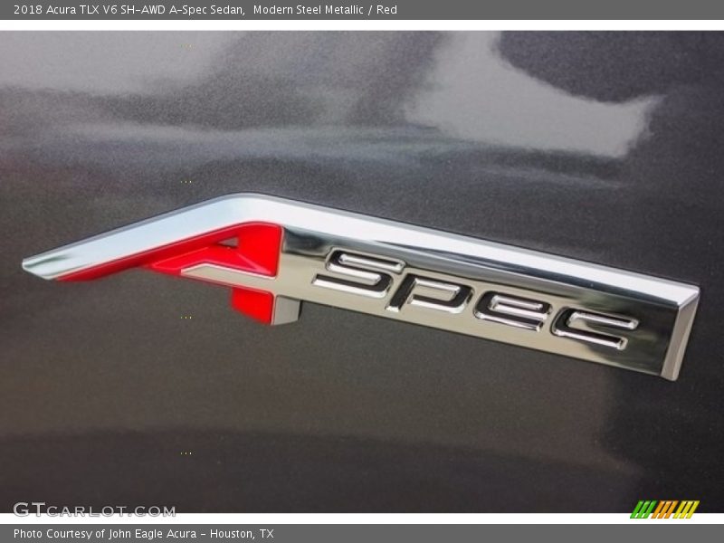 Modern Steel Metallic / Red 2018 Acura TLX V6 SH-AWD A-Spec Sedan