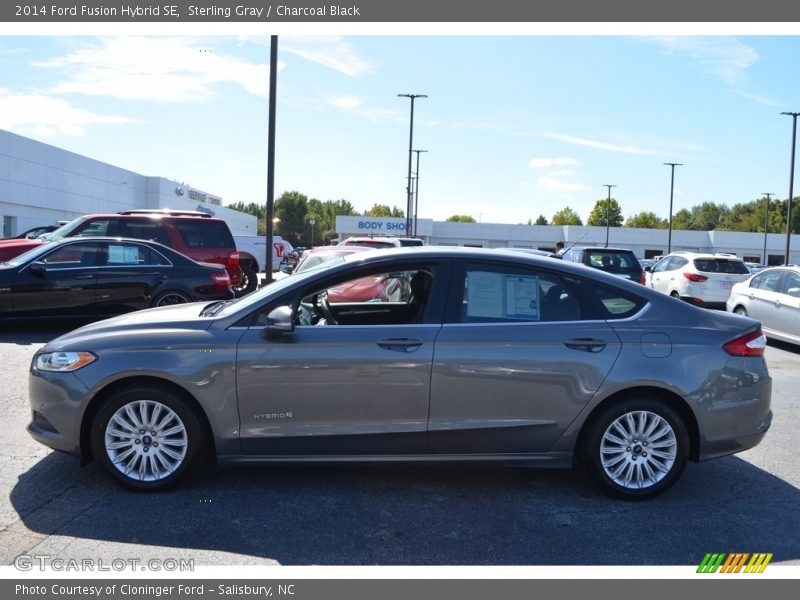 Sterling Gray / Charcoal Black 2014 Ford Fusion Hybrid SE