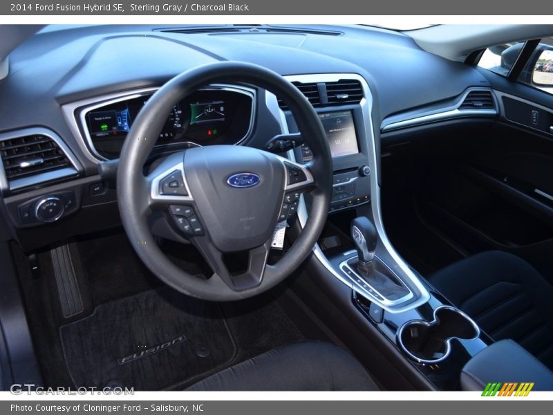 Sterling Gray / Charcoal Black 2014 Ford Fusion Hybrid SE