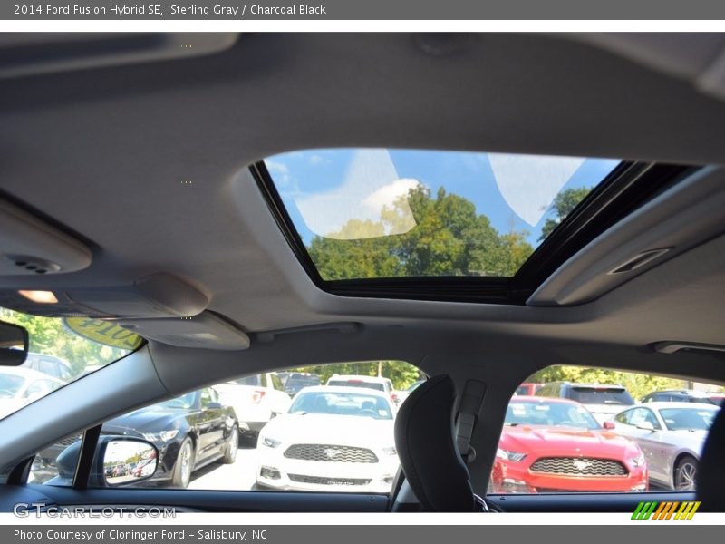 Sterling Gray / Charcoal Black 2014 Ford Fusion Hybrid SE