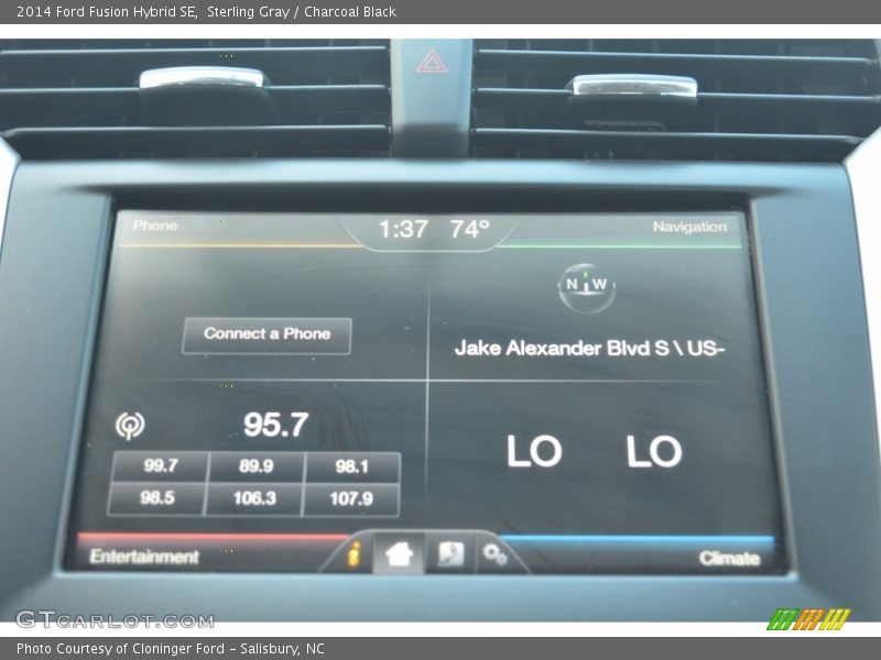 Sterling Gray / Charcoal Black 2014 Ford Fusion Hybrid SE