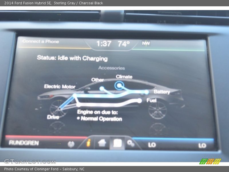 Sterling Gray / Charcoal Black 2014 Ford Fusion Hybrid SE