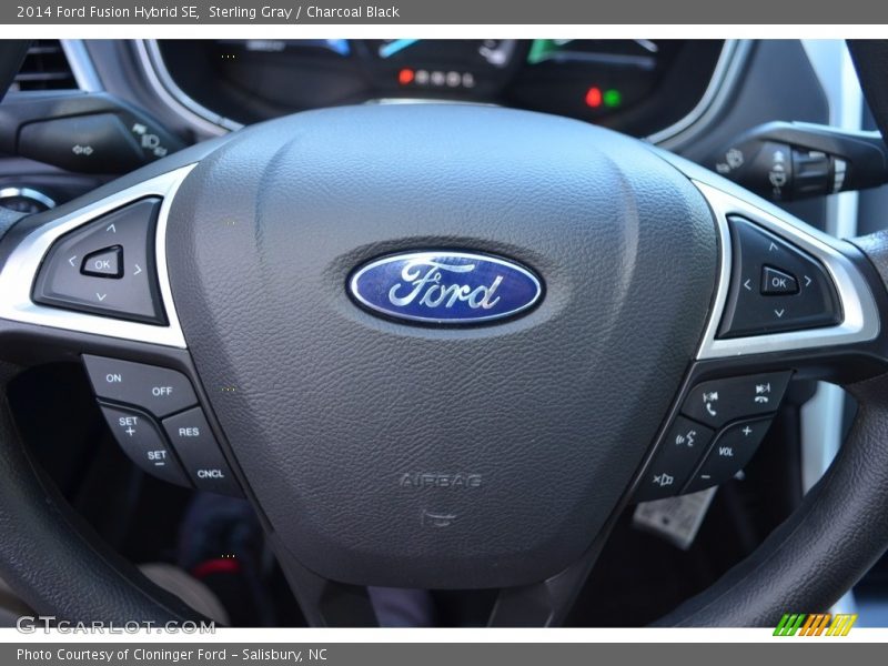 Sterling Gray / Charcoal Black 2014 Ford Fusion Hybrid SE