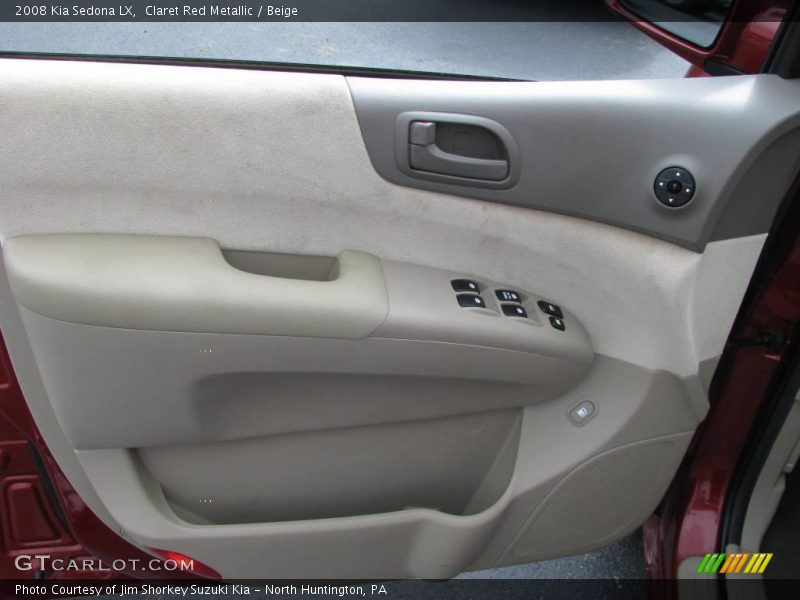 Claret Red Metallic / Beige 2008 Kia Sedona LX