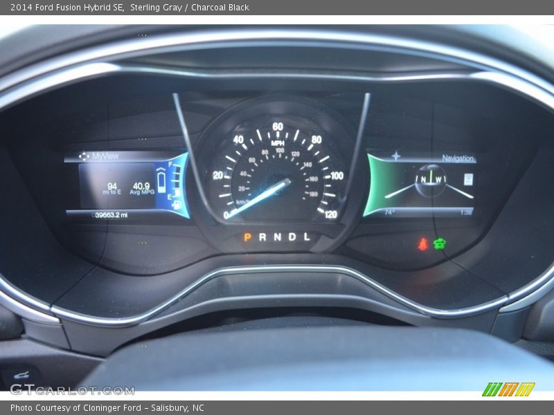 Sterling Gray / Charcoal Black 2014 Ford Fusion Hybrid SE