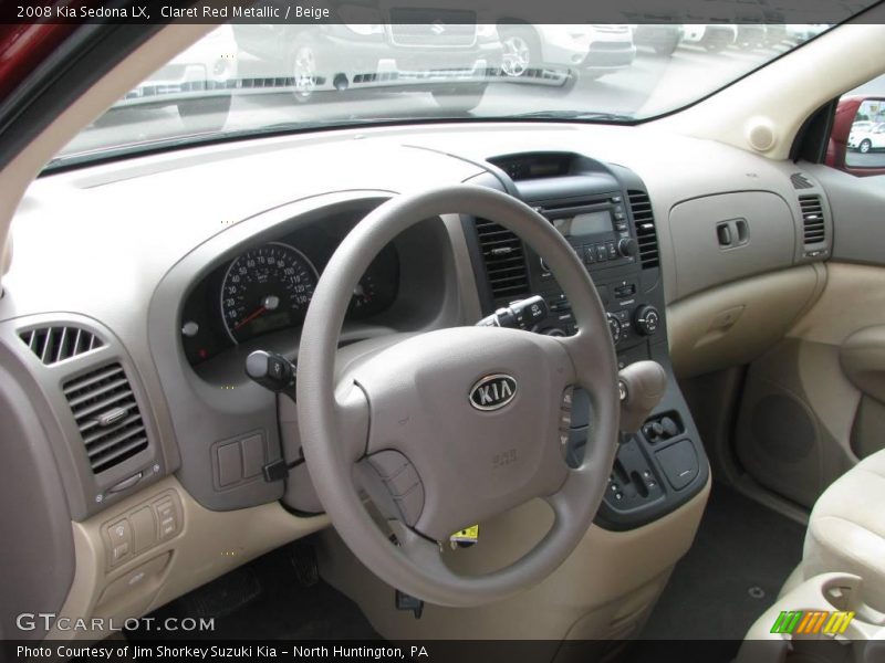Claret Red Metallic / Beige 2008 Kia Sedona LX