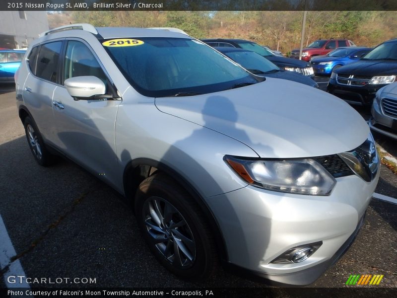 Brilliant Silver / Charcoal 2015 Nissan Rogue SL AWD