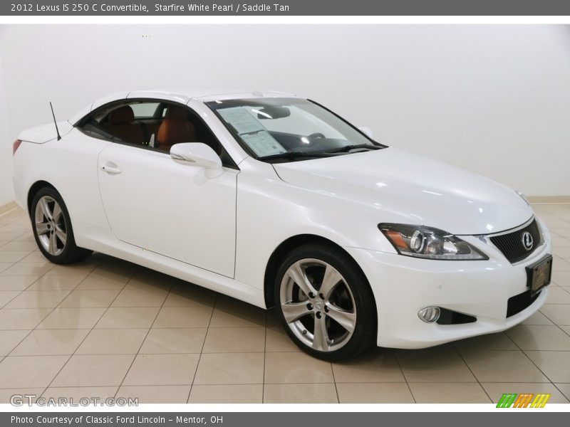 Starfire White Pearl / Saddle Tan 2012 Lexus IS 250 C Convertible