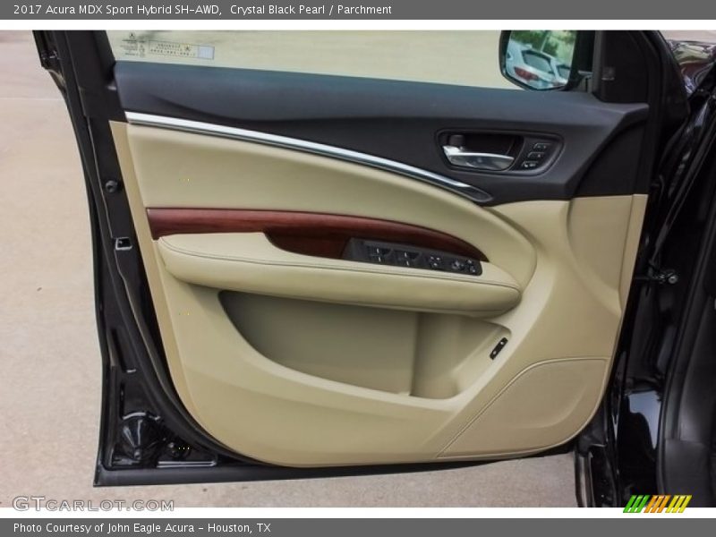 Crystal Black Pearl / Parchment 2017 Acura MDX Sport Hybrid SH-AWD