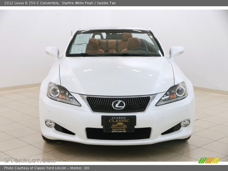 Starfire White Pearl / Saddle Tan 2012 Lexus IS 250 C Convertible