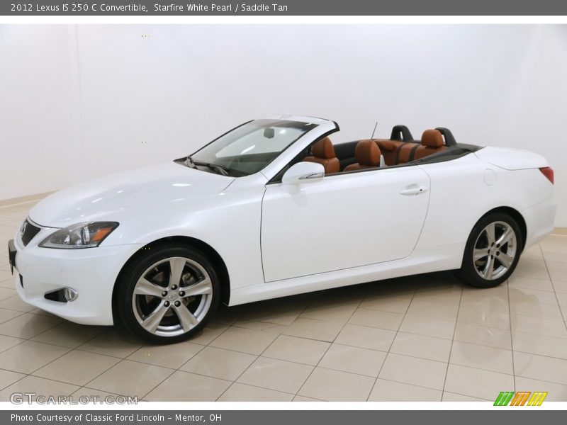 Starfire White Pearl / Saddle Tan 2012 Lexus IS 250 C Convertible