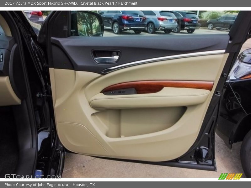 Crystal Black Pearl / Parchment 2017 Acura MDX Sport Hybrid SH-AWD