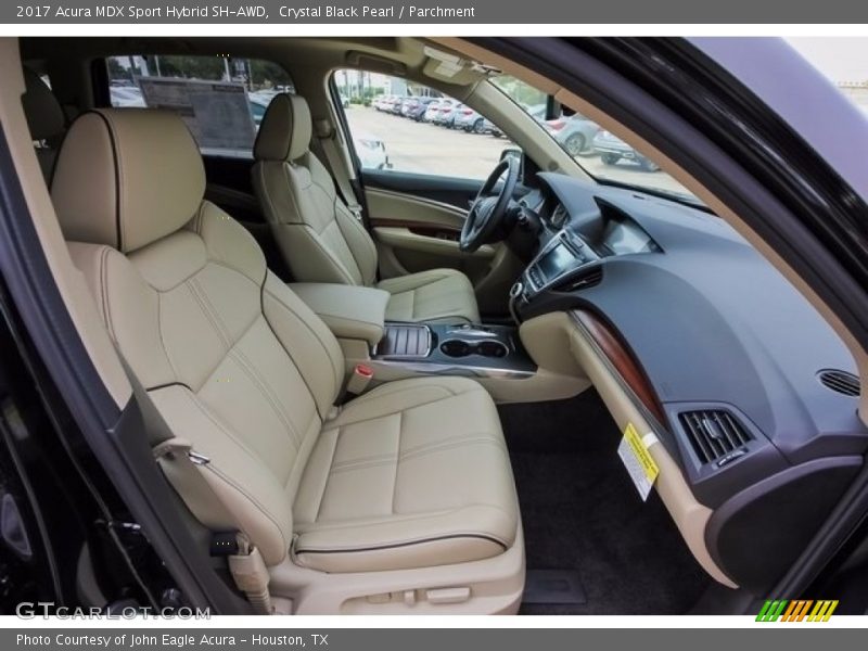Crystal Black Pearl / Parchment 2017 Acura MDX Sport Hybrid SH-AWD