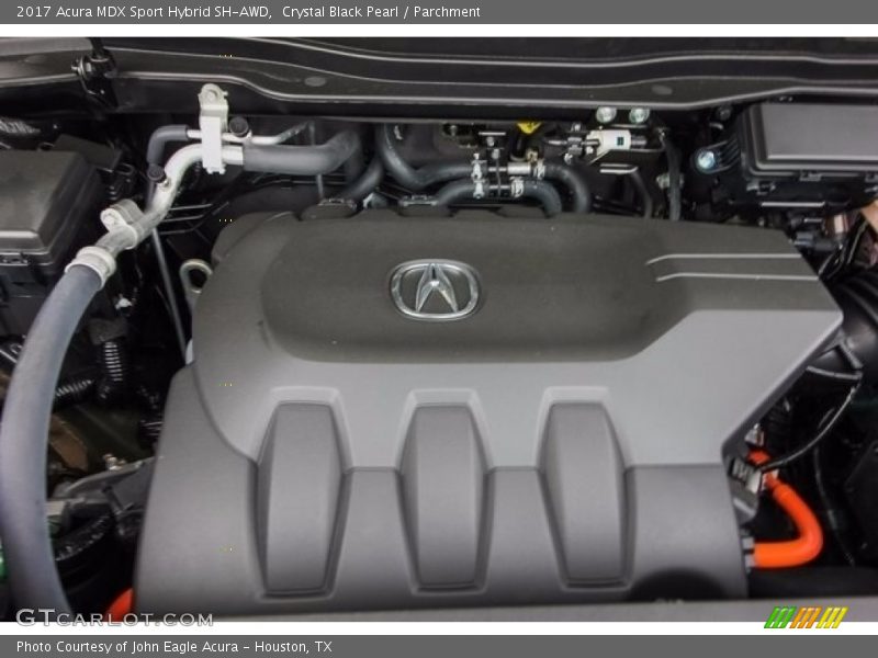 Crystal Black Pearl / Parchment 2017 Acura MDX Sport Hybrid SH-AWD