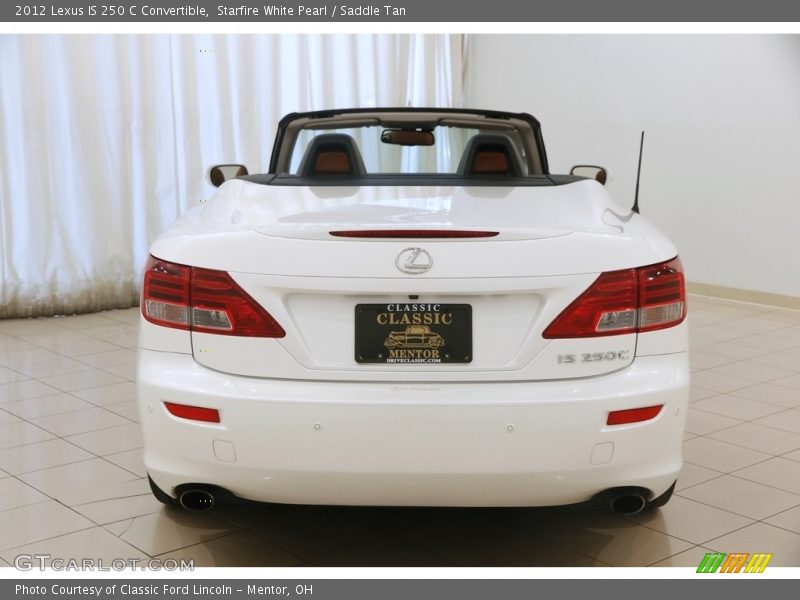 Starfire White Pearl / Saddle Tan 2012 Lexus IS 250 C Convertible