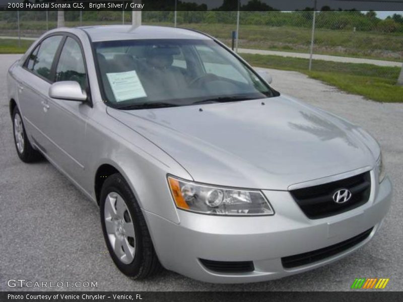 Bright Silver / Gray 2008 Hyundai Sonata GLS