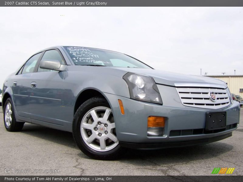 Sunset Blue / Light Gray/Ebony 2007 Cadillac CTS Sedan