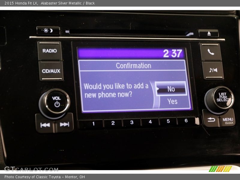 Alabaster Silver Metallic / Black 2015 Honda Fit LX