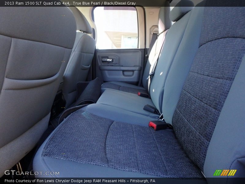 True Blue Pearl / Black/Diesel Gray 2013 Ram 1500 SLT Quad Cab 4x4