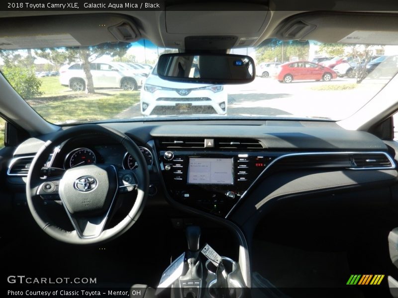 Galactic Aqua Mica / Black 2018 Toyota Camry XLE