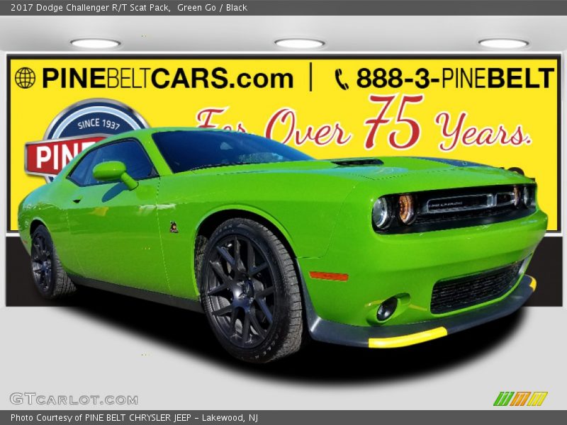 Green Go / Black 2017 Dodge Challenger R/T Scat Pack