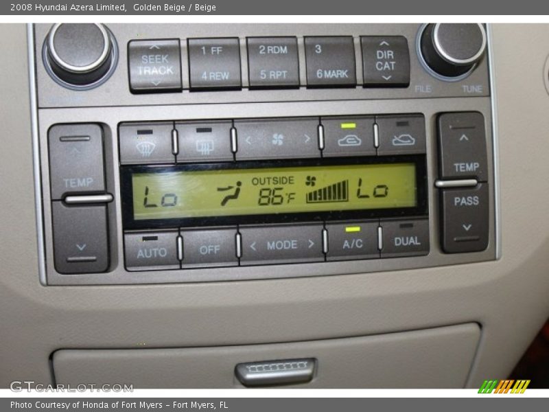 Golden Beige / Beige 2008 Hyundai Azera Limited