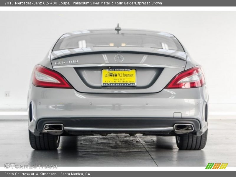 Palladium Silver Metallic / Silk Beige/Espresso Brown 2015 Mercedes-Benz CLS 400 Coupe