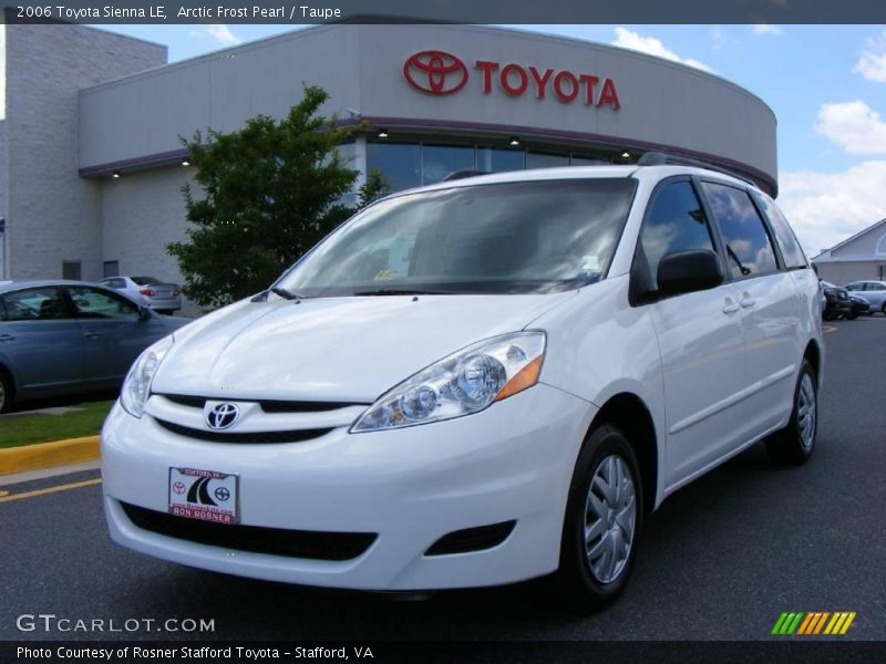 Arctic Frost Pearl / Taupe 2006 Toyota Sienna LE