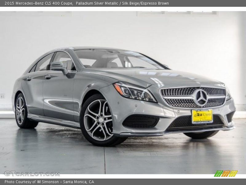 Palladium Silver Metallic / Silk Beige/Espresso Brown 2015 Mercedes-Benz CLS 400 Coupe