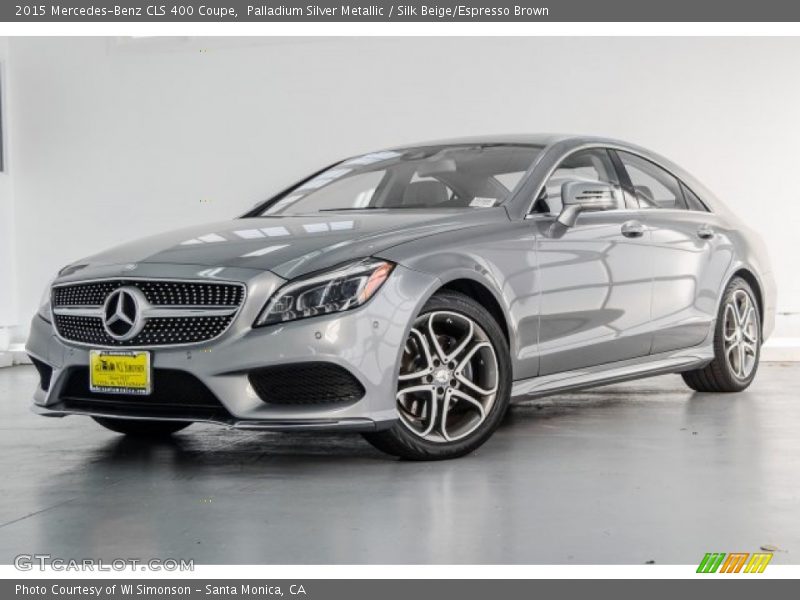 Palladium Silver Metallic / Silk Beige/Espresso Brown 2015 Mercedes-Benz CLS 400 Coupe