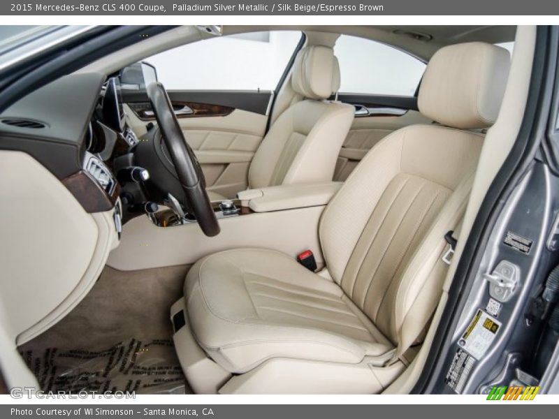 Palladium Silver Metallic / Silk Beige/Espresso Brown 2015 Mercedes-Benz CLS 400 Coupe
