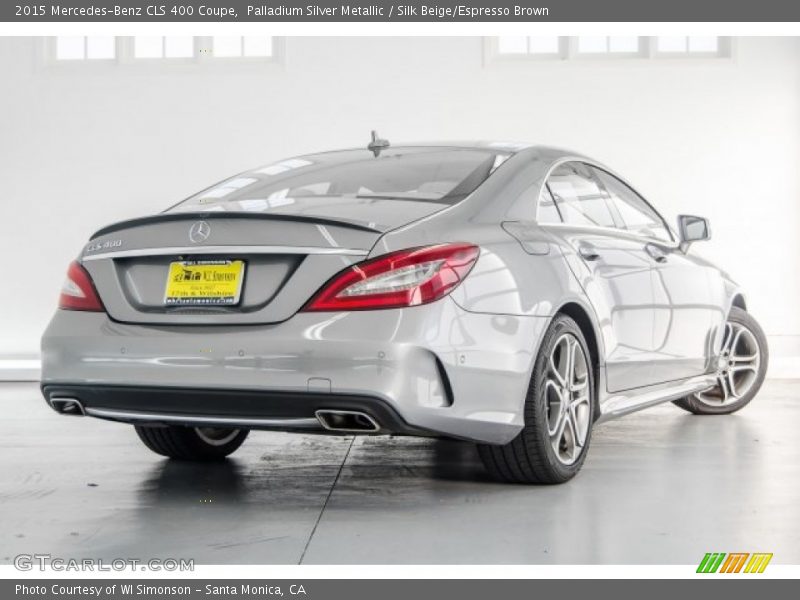 Palladium Silver Metallic / Silk Beige/Espresso Brown 2015 Mercedes-Benz CLS 400 Coupe