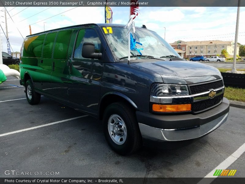 Graphite Metallic / Medium Pewter 2017 Chevrolet Express 3500 Passenger LT