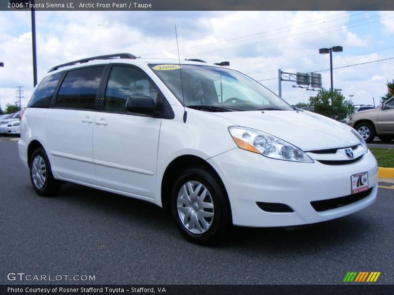 Arctic Frost Pearl / Taupe 2006 Toyota Sienna LE