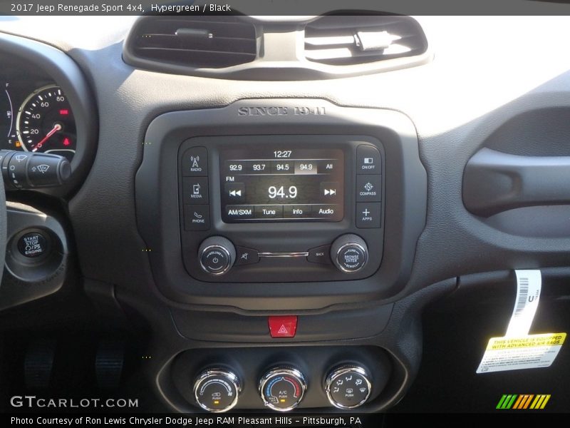 Hypergreen / Black 2017 Jeep Renegade Sport 4x4