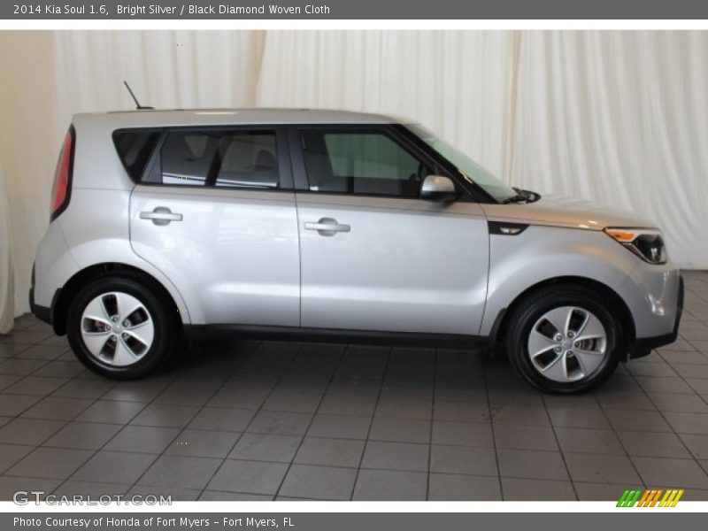 Bright Silver / Black Diamond Woven Cloth 2014 Kia Soul 1.6