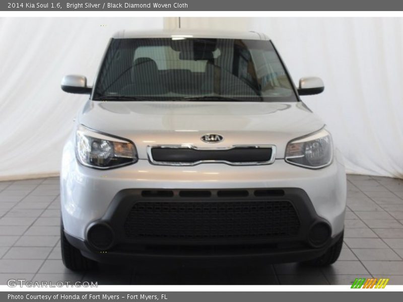 Bright Silver / Black Diamond Woven Cloth 2014 Kia Soul 1.6