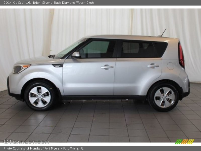 Bright Silver / Black Diamond Woven Cloth 2014 Kia Soul 1.6