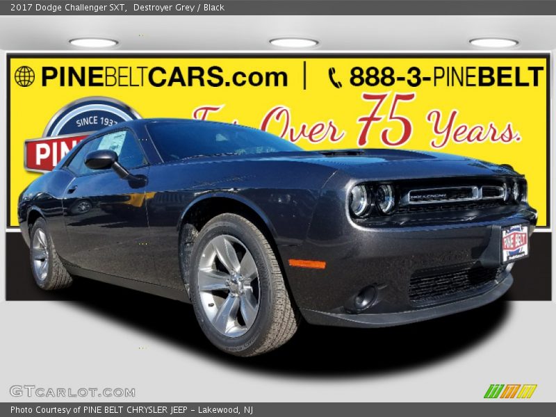 Destroyer Grey / Black 2017 Dodge Challenger SXT