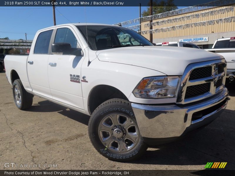 Bright White / Black/Diesel Gray 2018 Ram 2500 SLT Crew Cab 4x4