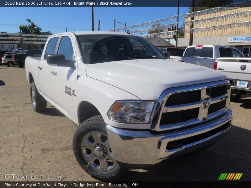 Bright White / Black/Diesel Gray 2018 Ram 2500 SLT Crew Cab 4x4