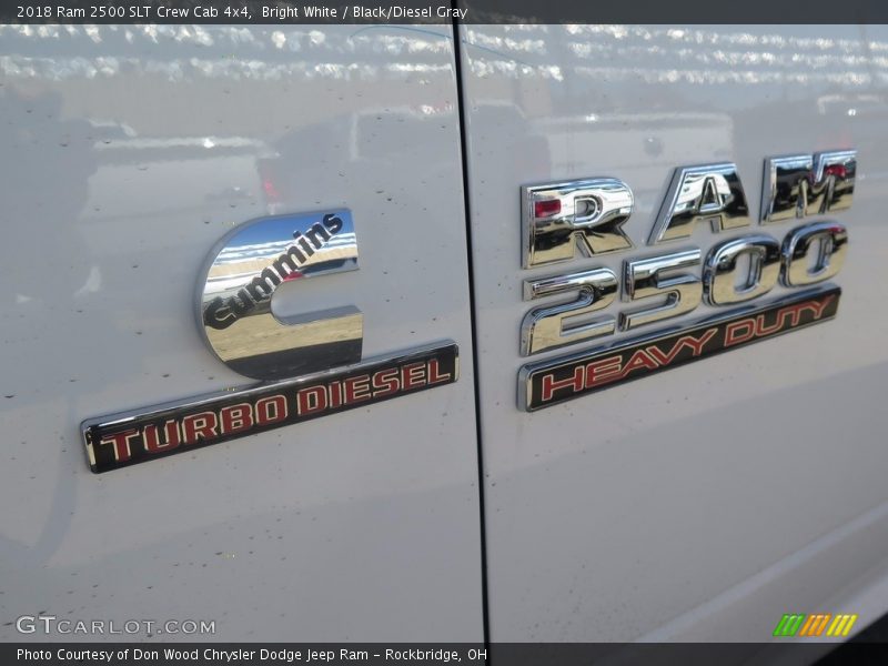 Bright White / Black/Diesel Gray 2018 Ram 2500 SLT Crew Cab 4x4
