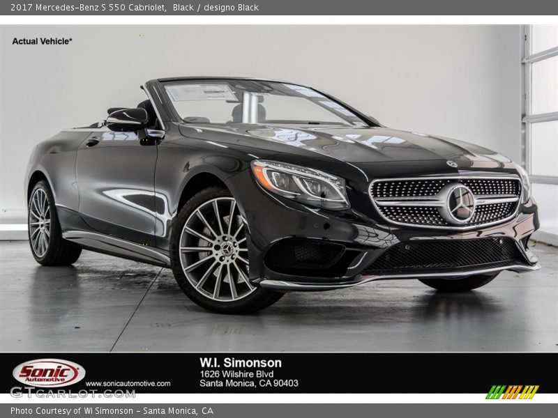 Black / designo Black 2017 Mercedes-Benz S 550 Cabriolet